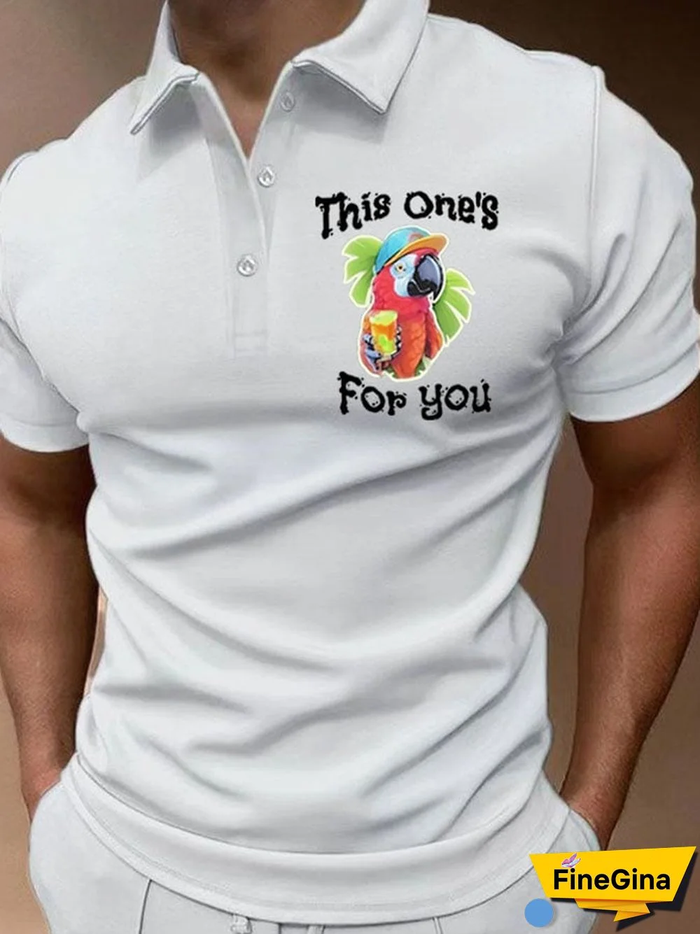 Men's This One's For You Printed POLO Shirt