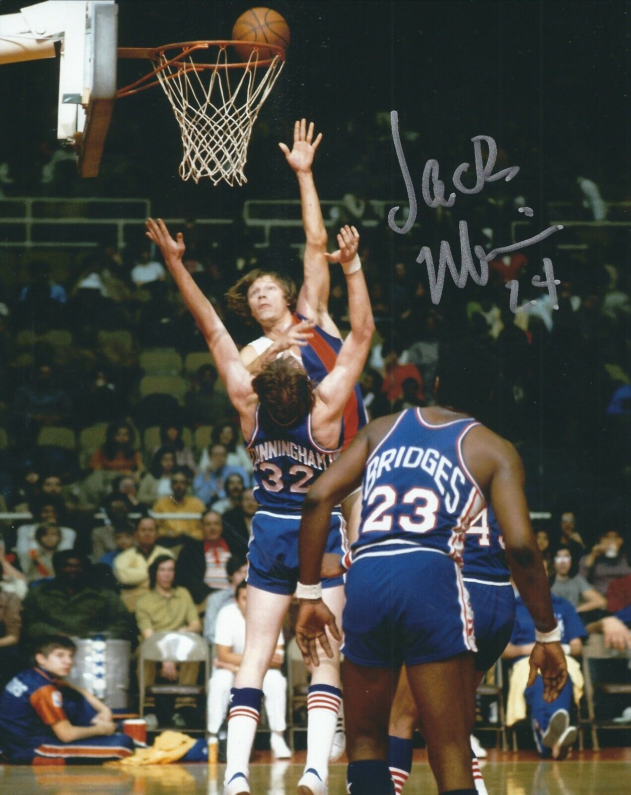 Signed 8x10 JACK MARIN Baltimore Bullets Autographed Photo Poster painting w/COA