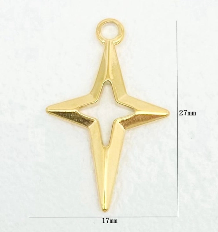 1 Piece 304 Stainless Steel Solid Color Jewelry Accessories Pendant