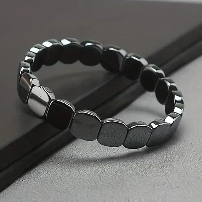 Men's Hematite Bracelet, Natural Stone Beaded Elastic with Stones, Minimalist Durable Everyday Casual Wear, for Formal Events & Casual Attire, Year-Round Elegant Beaded Bracelet, Jewelry Gift 2026 - SGD S$14.54 –P1