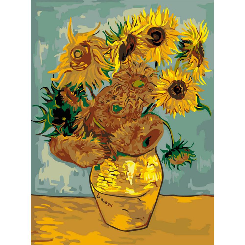 

40x50cm - Paint By Numbers Warm Sunflowers, 501 Original