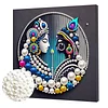 Kits DIY de peinture de perles en couple indien avec cadre pour adultes d&eacute;butants d&eacute;coration murale aux perles, arts plastiques 30x30cm