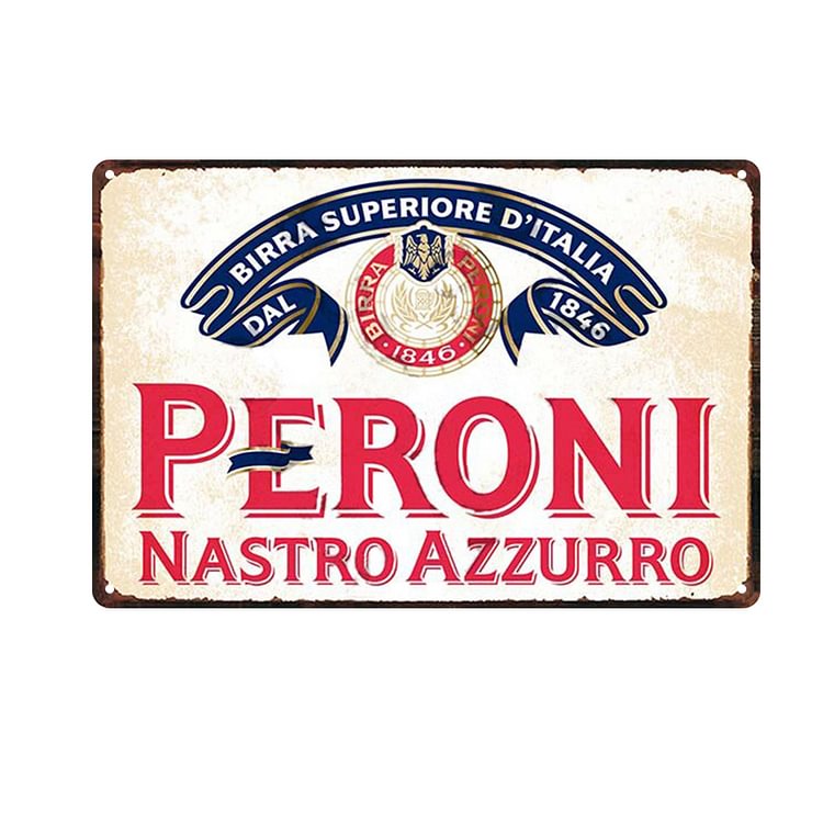 PERONI Beer - Vintage Tin Signs/Wooden Signs - 7.9x11.8in & 11.8x15.7in
