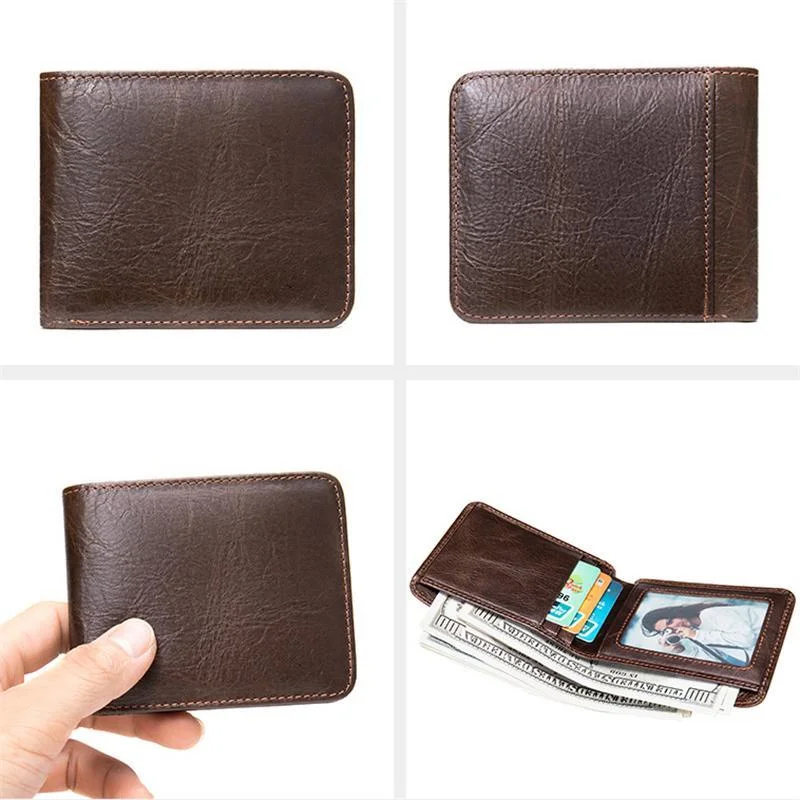 Anti-Theft RFID Blocking Vintage Cash Cards Wallets For Men