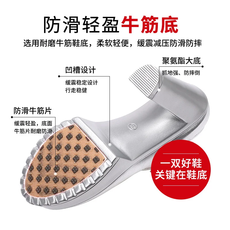 Breakj High Heel 12Cm Cheongsam Model Catwalk Shoes Women's Thick Soles Waterproof Platform Silver Round Head Stage Performance Shoes Women's Singles Shoes
