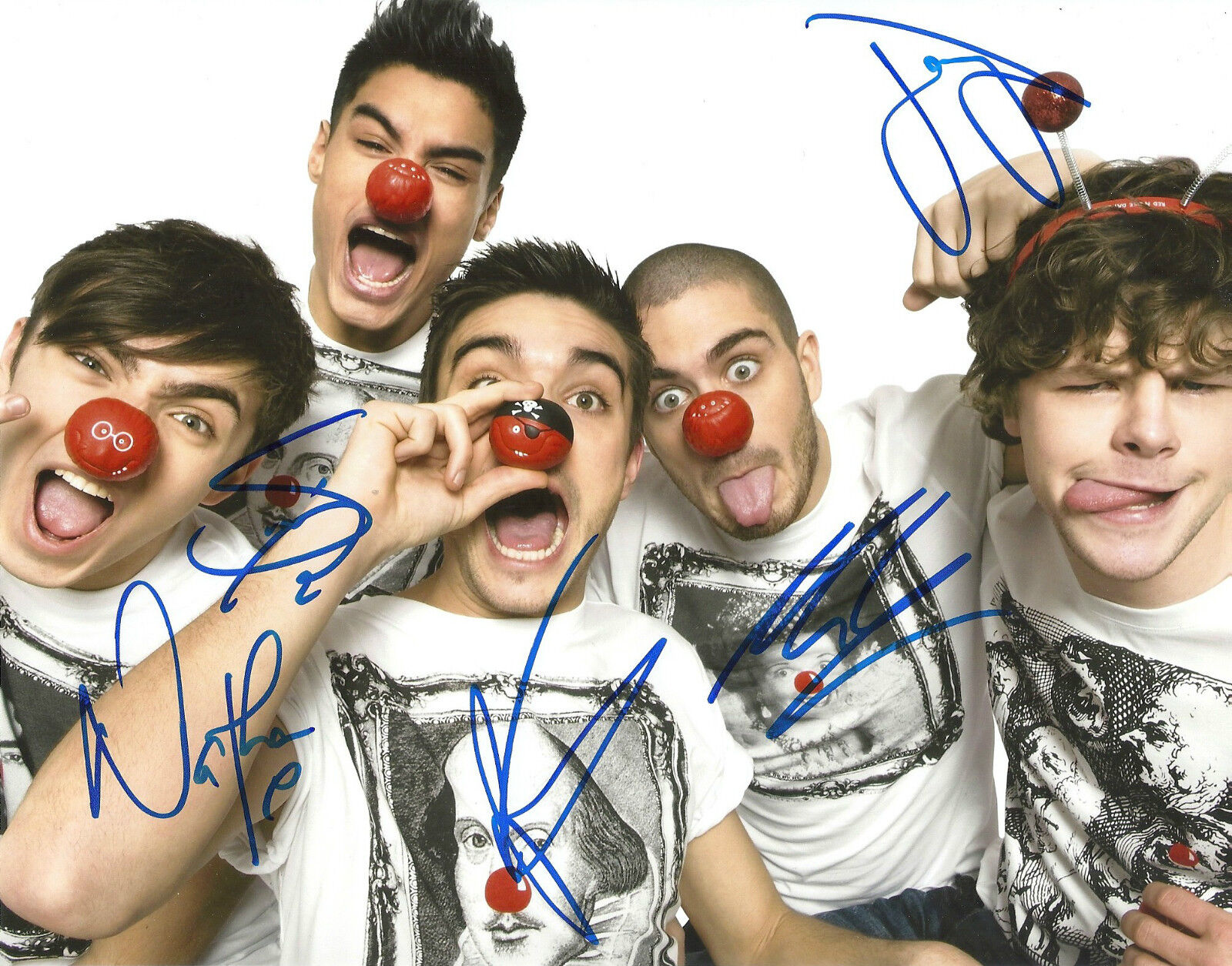 THE WANTED 'GLAD YOU CAME' GROUP SIGNED 8X10 PICTURE 1 *PROOF