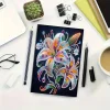 Lily Flower 5D DIY Diamond Art Painting Notebook Kit 50 Pages A5 Rhinestone Art Painting Notebook Kit for Adults Beginners Holiday Birthday Gift
