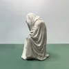 Ghost wizard grim reaper robe cloak plaster statue, Halloween decoration, home decoration, Nordic statue art