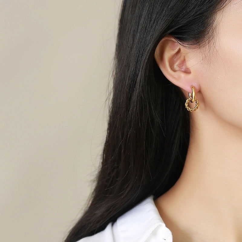 1 Pair Casual Minimalist Star Moon Heart Shape 304 Stainless Steel Drop Earrings