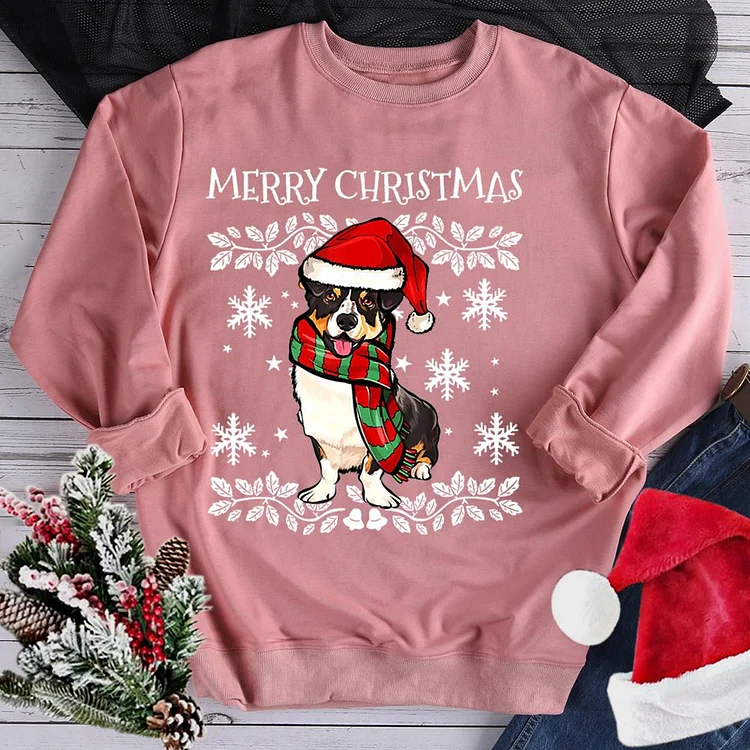 Merry Christmas Sweatshirt-07821-Annaletters