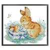 Bunny-14CT Stamped Cross Stitch 32*29cm/12.6*11.42in tapestrymarket
