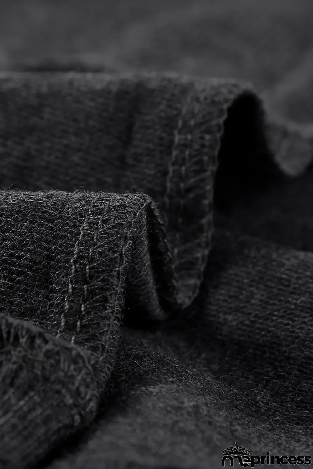 Black Wash Fleece Pullover Sweatshirt