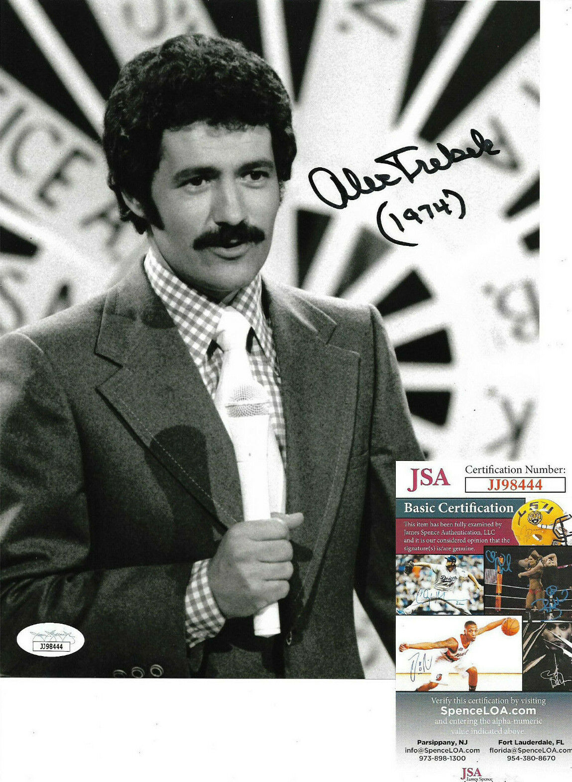 Alex Trebek Signed 8x10 Photo Poster painting Autograph, Jeopardy, Gameshow Host, JSA COA