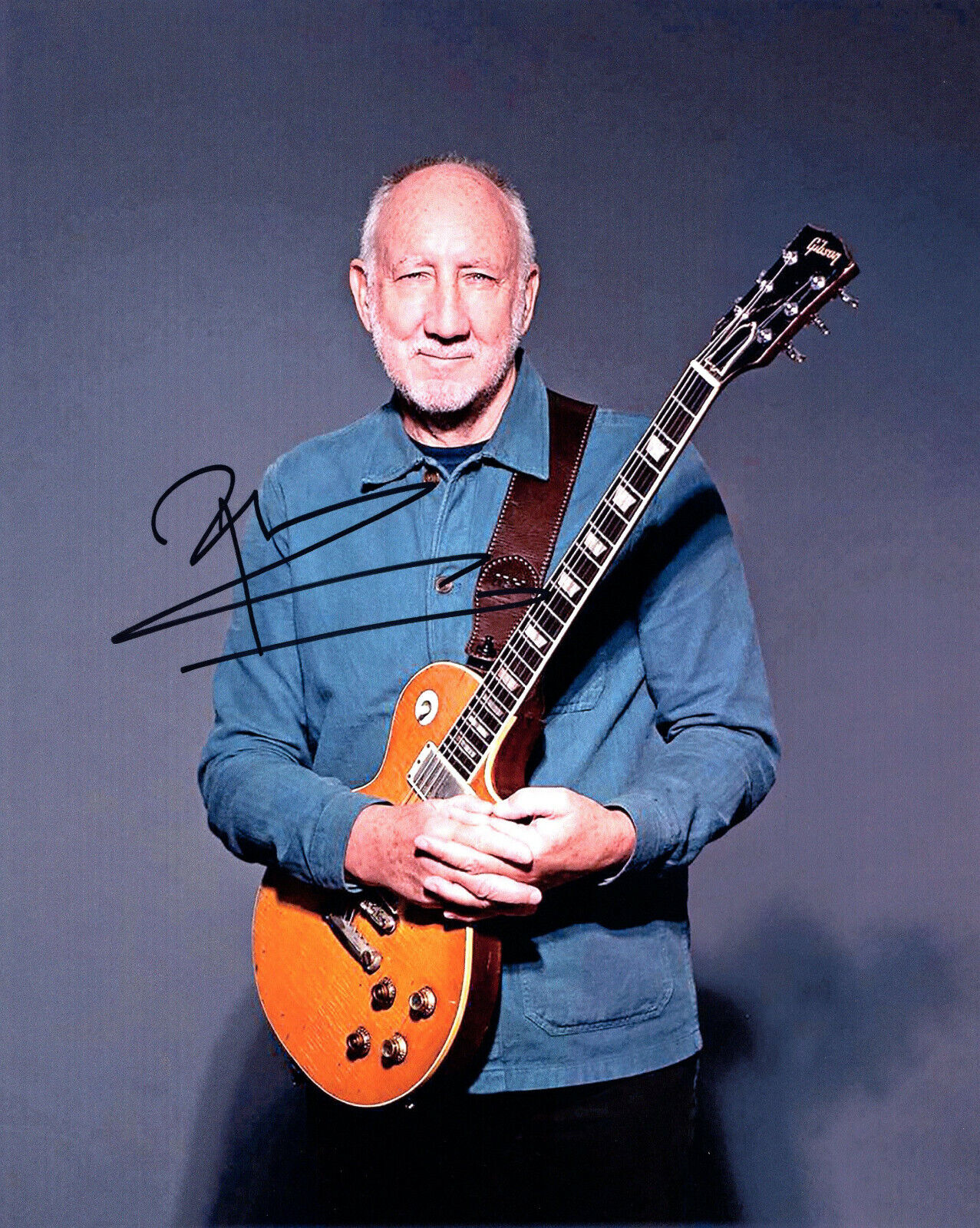 Original Signed Photo Poster painting of Pete Townshend 10x8 + COA