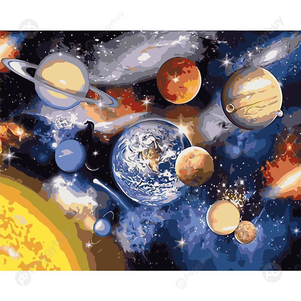 

50*40CM Paint By Numbers-Dream Planet, 501 Original