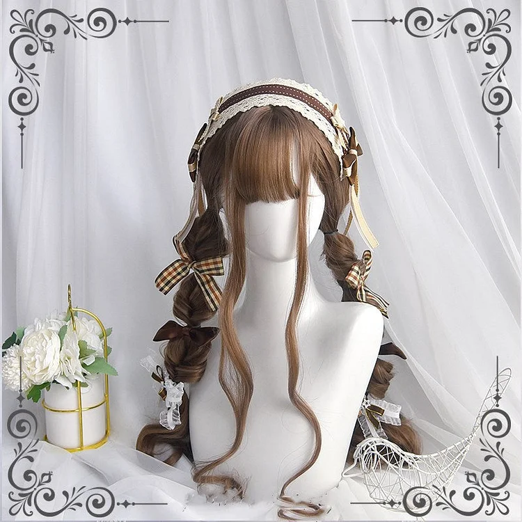 Lolita Brown Long Curly wig SP18775