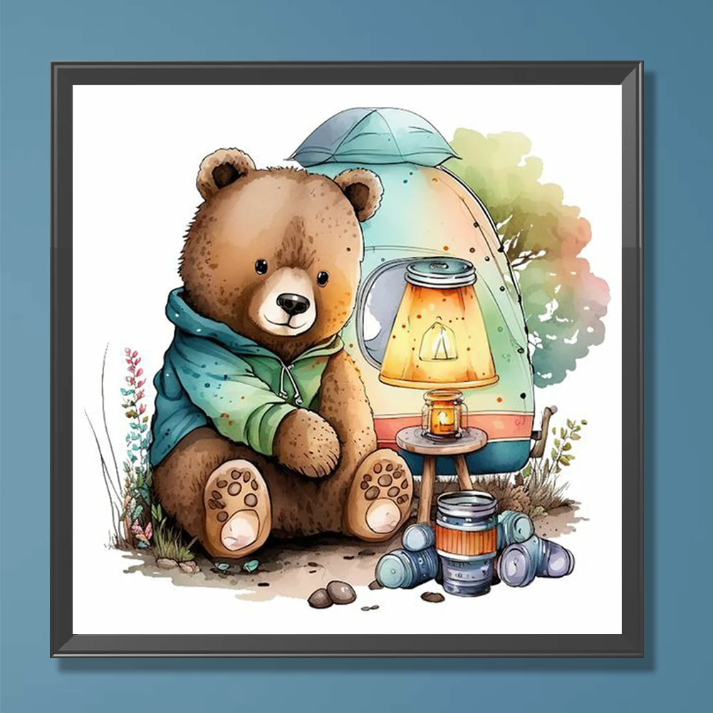Full Round Diamond Painting 30*30cm - Warm Little Bear