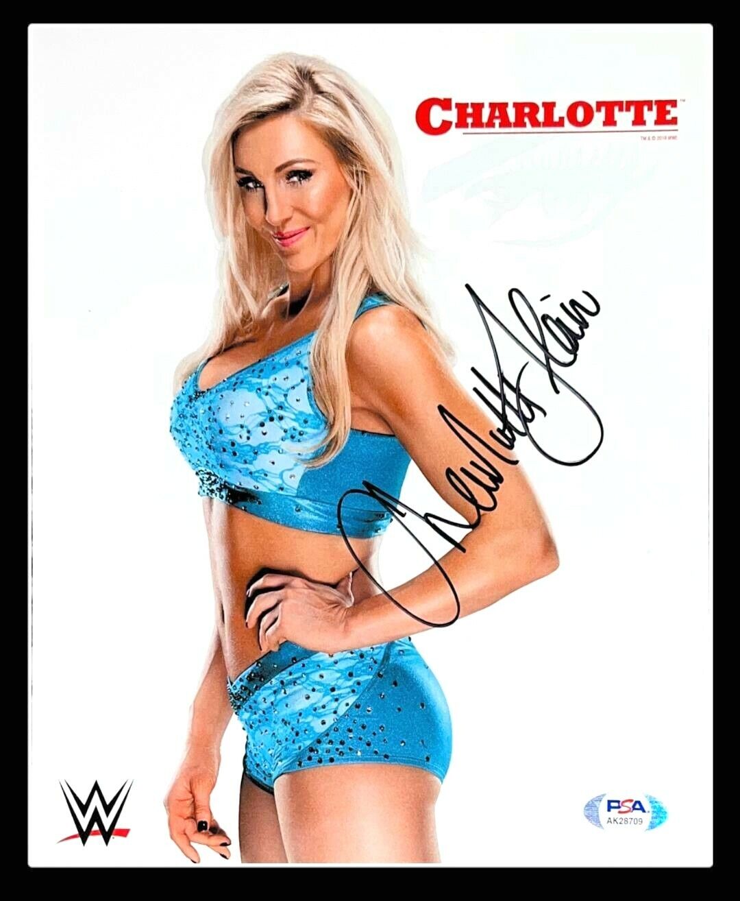 WWE CHARLOTTE FLAIR HAND SIGNED AUTOGRAPHED 8X10 PROMO Photo Poster painting WITH PSA COA RARE