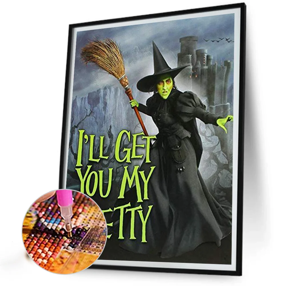 Diamond Painting - Full Round Drill - Halloween Witch(Canvas|40*50cm)