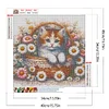 Diamond Painting-DIY Full Round Drill Cat Flower(40*40 CM)