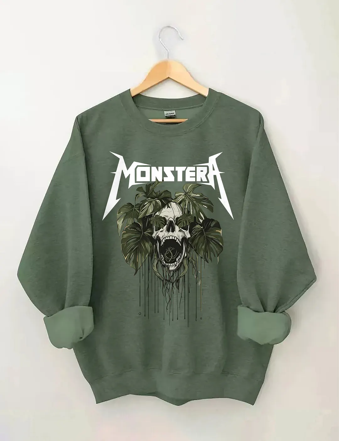 Monstera Skull Sweatshirt