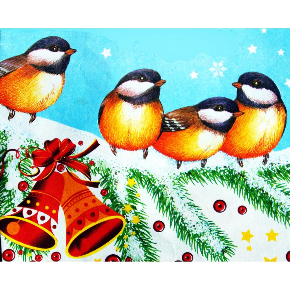 

Christmas Bird Festival - Round Drill Diamond Painting - 30x40cm, 501 Original