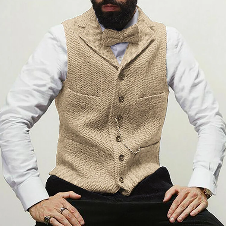 Men's Casual Slim Fit Single Breasted Vest
