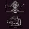 Motorised Hot Rod V8 Engine 665pcs
