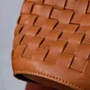Hand Woven Vintage Leather Woven Crossbody Bag