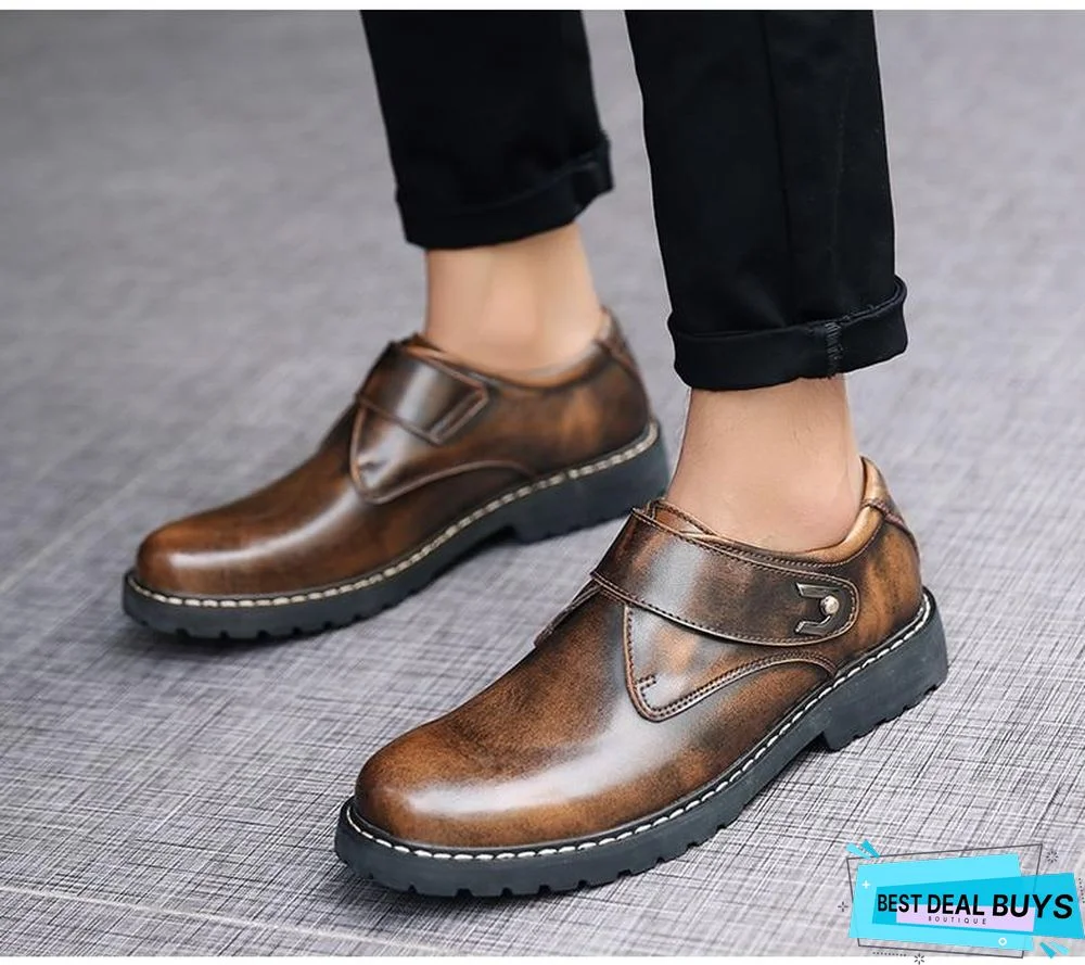 Men's Oxford Shoes Men Flats Fashion Genuine Leather Casual Men Shoes