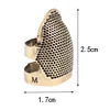Brass Thimble Finger Sleeve Embroidery Finger Tips Cross Stitch Sewing Tool