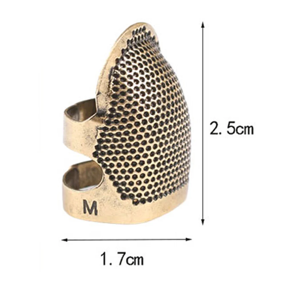 Brass Thimble Finger Sleeve Embroidery Finger Tips Cross Stitch Sewing Tool