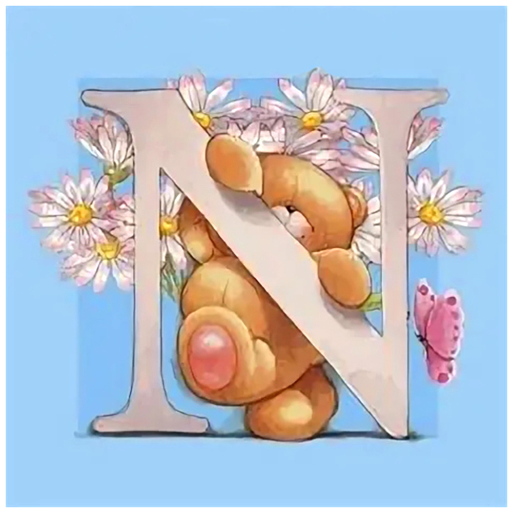

Letter N Bear - Round Drill Diamond Painting - 30*30CM, 501 Original