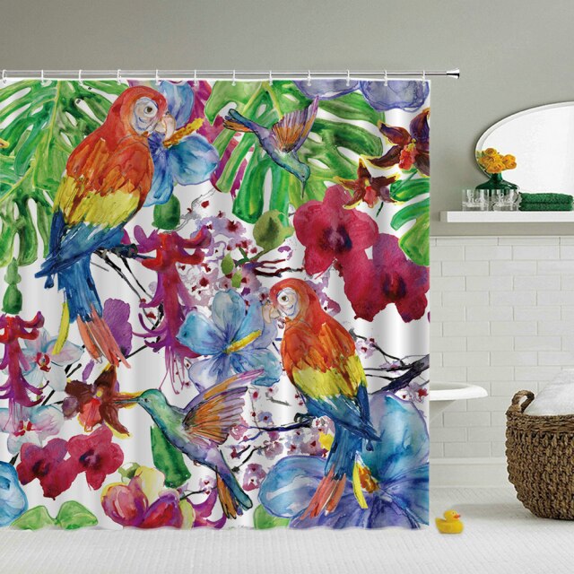 

Shower Curtain – Flowers, Birds, Plants-180*180cm, 501 Original