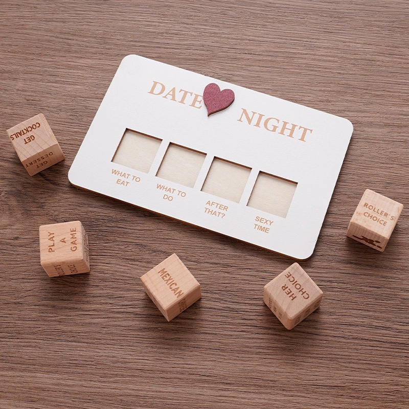 Dice Letter Number Wood Toys