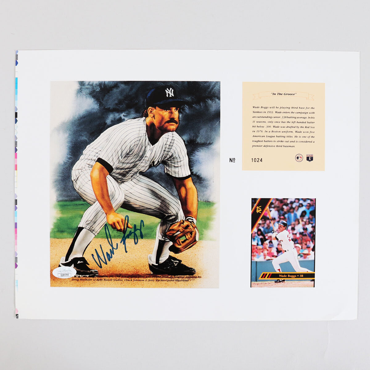 Wade Boggs Signed Photo Poster painting Red Sox 11×14 – COA JSA