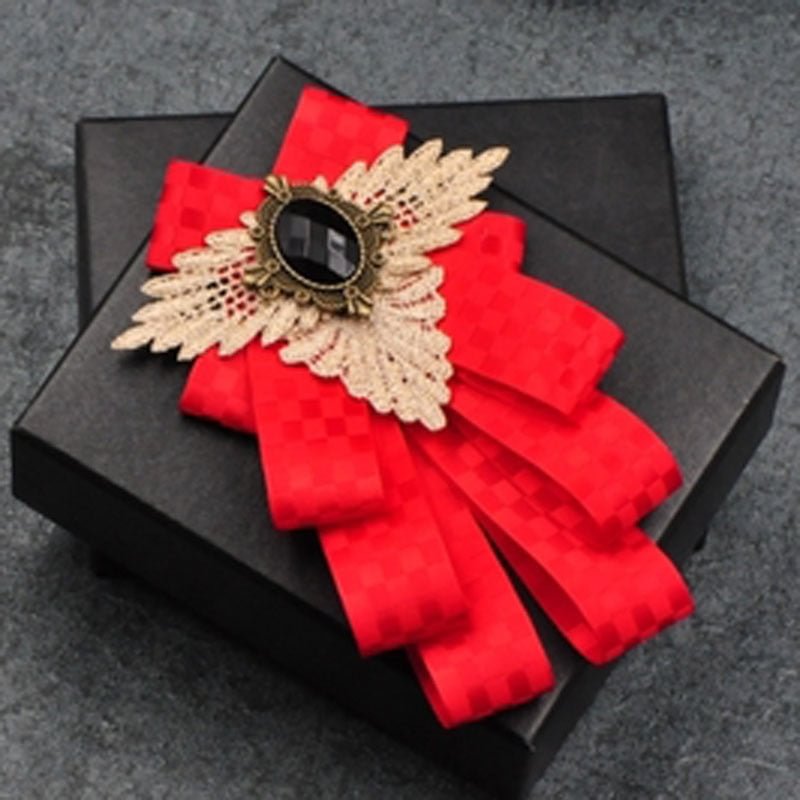 ribbon bow tie brooch