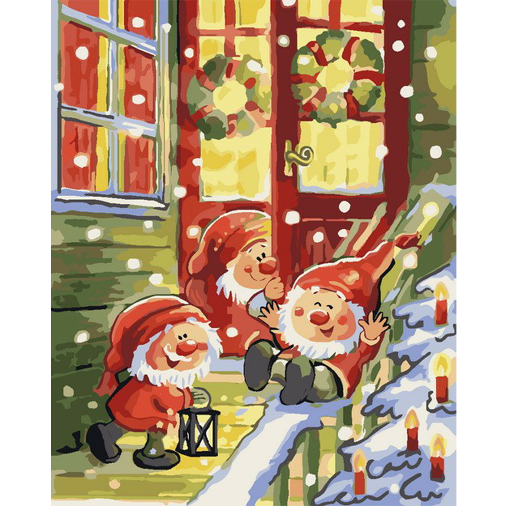 

Christmas Gnome - Round Drill Diamond Painting - 30*40CM, 501 Original