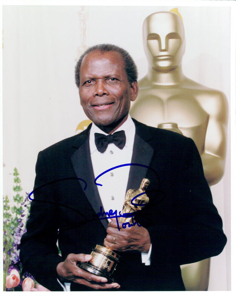 Sidney Poitier signed 8x10 Photo Poster painting