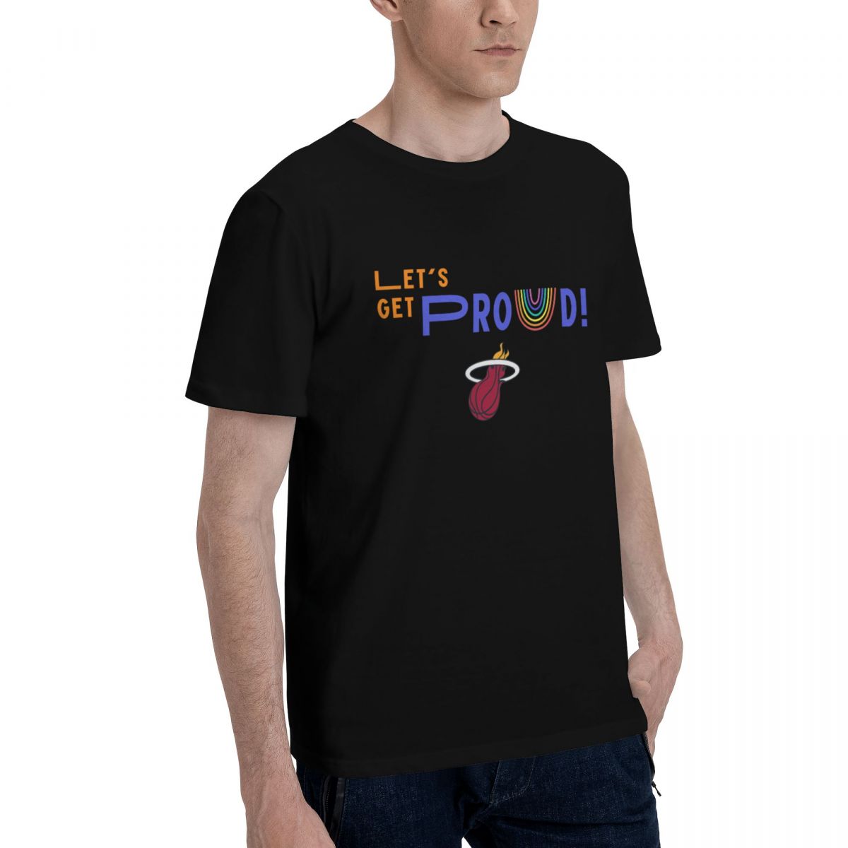 Miami Heat Let's Get Proud Men's Cotton Shirt