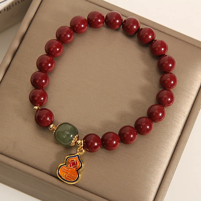 Cinnabar Gourd Buddha Protection Bracelet