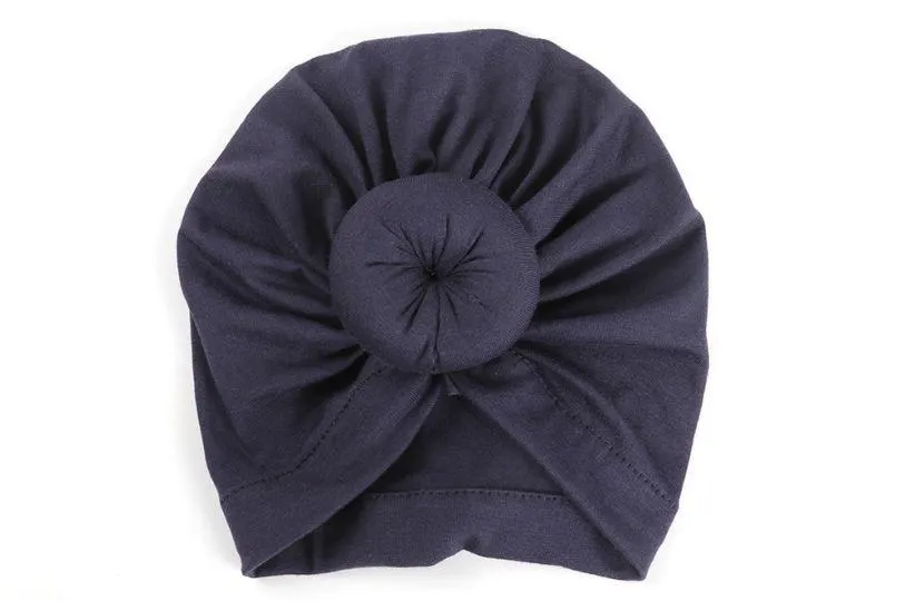 2019 Children Accessories Newborn Toddler Kids Baby Boy Girl Turban Cotton Beanie Hat Winter Warm Soft Cap Solid Knot Soft Wrap