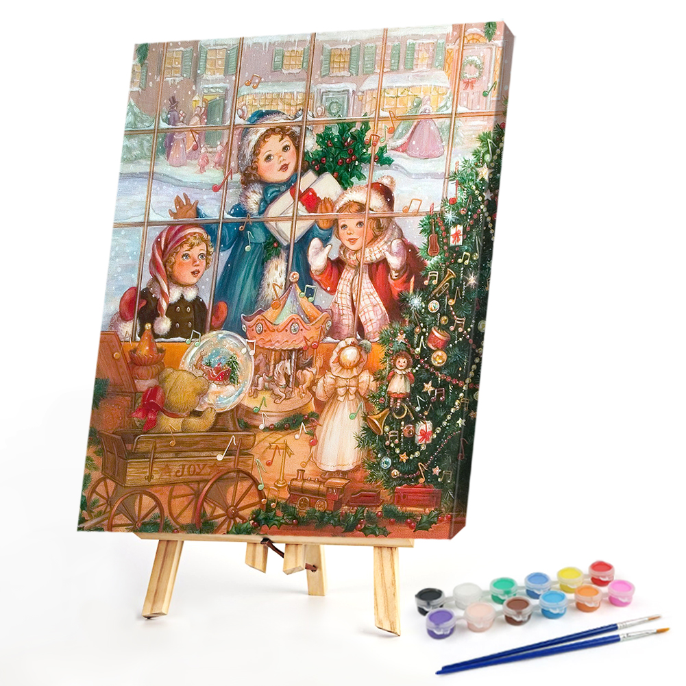 

40*50CM - Paint By Numbers - Christmas Kids, 501 Original