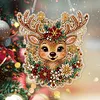 Deer Acrylic DIY Diamond Painting Pendant Double-Sided Print Kit