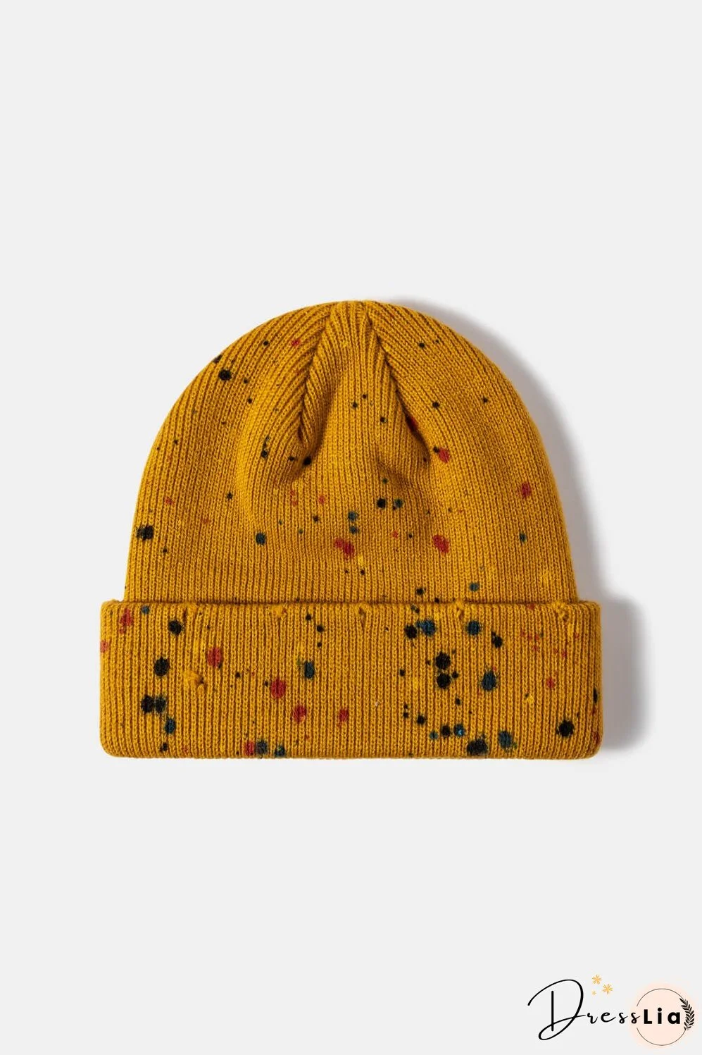 Confetti Rib-Knit Cuff Beanie