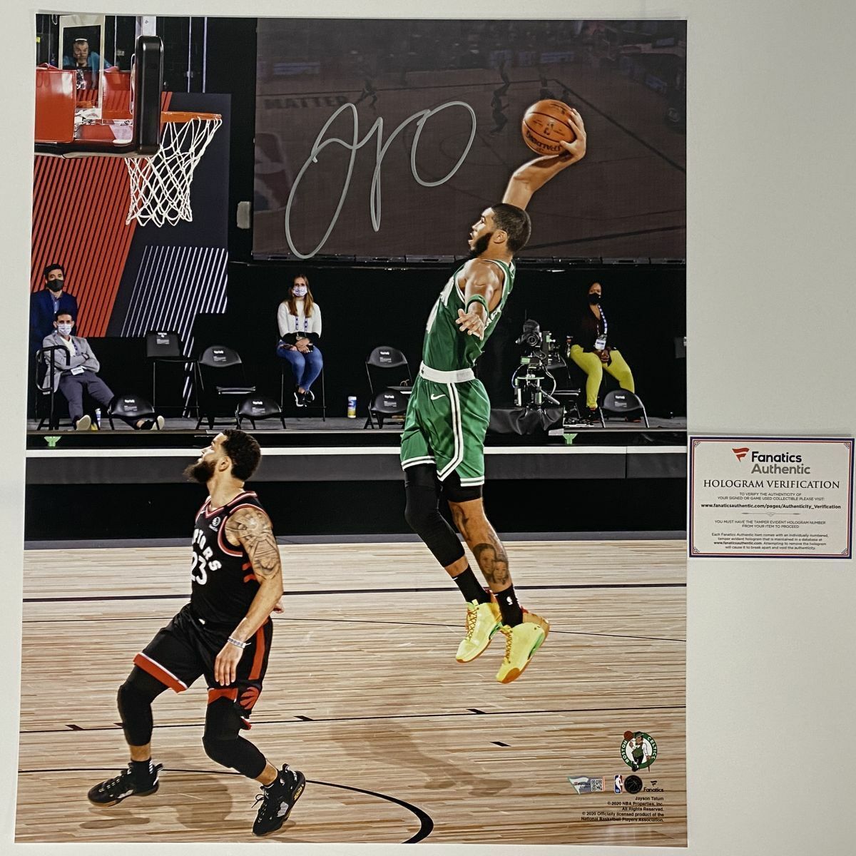 Autographed/Signed JAYSON TATUM Boston Celtics 16x20 Photo Poster painting Fanatics COA Auto