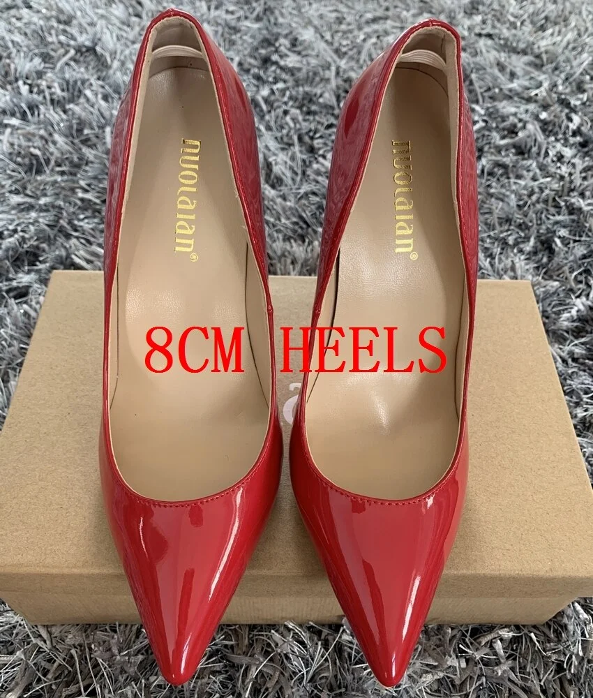 Autums Spring 2019 New Women Pumps Patent Leather Ladies Sexy Wedding High Heel Shoes Woman Party Wedding Pumps