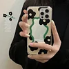 Touch-up Floral Mirror Phone Cases Silicone for iPhone 7-14 