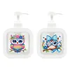 2 pi&egrave;ces de bouteille de pompe Owl Diamond Art, distributeur vide rechargeable avec pompe, distributeur liquide de vaisselle pour savon &agrave; mains, lotion et apr&egrave;s-shampoing id&eacute;al pour l&rsquo;&eacute;vier de la salle de bain, cuisine