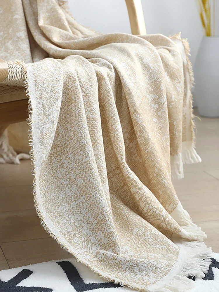Summer Soft Tassel Casual Sofa Bed Throw Blanket